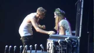 One Less Lonely Girl Backstage and On Stage in Dortmund  Believe Tour 05042013 OLLG [upl. by Ydroj404]