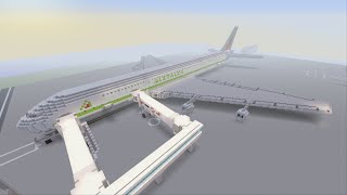 Minecraft Airport Alitalia Airbus A390900 Tour [upl. by Eahsram]