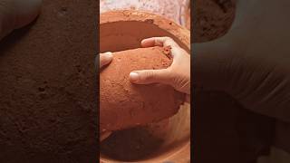 Pure red dirt crumbling in Claypot dusty asmrsounds relaxing satisfying reddirt [upl. by Yatnuahs]