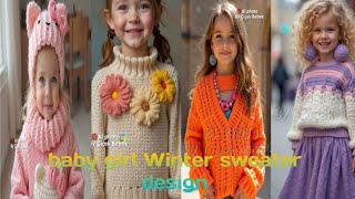 baby girl Winter sweater design baby sweater collectiondress design style [upl. by Berty365]