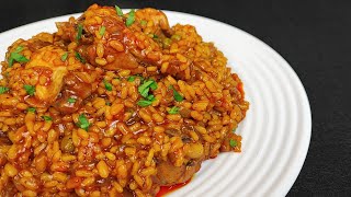 arroz meloso de pollo al ajillo económico 💲y buenísimo 😋 [upl. by Rox]