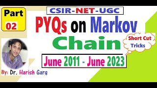 PYQs on Markov Chain  June 2011  2023  Fully Short Cut Tricks [upl. by Naasah]