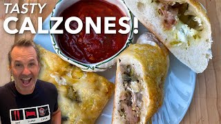 PIZZA POCKETS  EASY HOMEMADE CALZONE RECIPE  GLUTEN FREE OPTIONS TOO  DADS THAT COOK [upl. by Oicnedurp672]