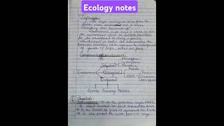 Ecology notes  Dpharm  BPharm shorts ytshorts [upl. by Edris332]