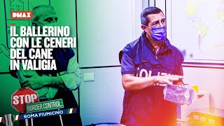 Un passeggero sospetto viene fermato con delle ceneri di un cane  Stop Border Control Fiumicino [upl. by Terrill]