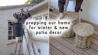 prepping our home for winter amp unboxing patio furniture [upl. by Nnyroc578]