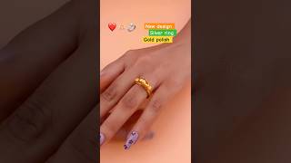 Beautiful 😍 new design silver gold polish ring with 60 discount ytshorts jewellery ring shorts [upl. by Sergeant25]