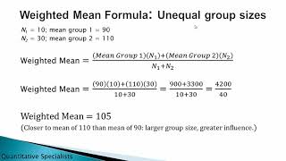 How to Calculate the Weighted Mean Weighted Average Overall Mean [upl. by Paten]