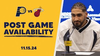 Indiana Pacers Postgame Media Availability vs Miami Heat  November 15 2024 [upl. by Legna]