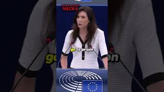 quotYou should go to prisonquot Based Polish woman EVISCERATES migration pact advocates at EU debate [upl. by Ellerol]