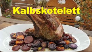 Kalbskotelett mit bunten Möhren [upl. by Perdita503]