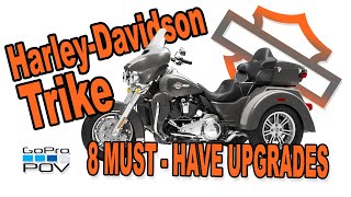 Harley Davidson Trike  8 MustHave Upgrades Rider POV [upl. by Nirahs859]