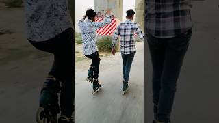 skating masti 😂🤪shortsskatingviralskaterroad [upl. by Aisereht149]