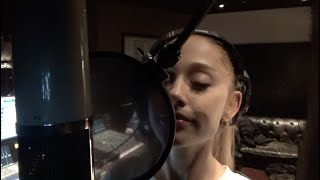 studio footage recording quotyes andquot vocals  ariana grande [upl. by Warms]