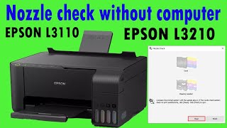 Nozzle check without computer Epson L3110 printer how to nozzle check epson l3210 [upl. by Ahsinhoj292]