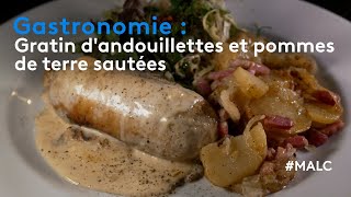 Gastronomie  gratin dandouillettes et pommes de terre [upl. by Kabab359]