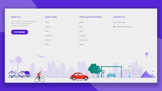 Footer Html Css  website footer design [upl. by Daggna]