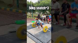 50kg snatch3reps motivation ytstudio weightlifting subscribe shorts [upl. by Reames549]