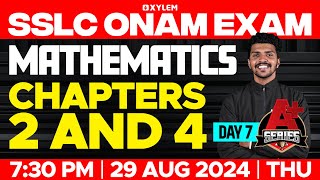 SSLC Onam Exam  Mathematics  Chapters  Circles amp Second Degree Equations  Day 7  Xylem SSLC [upl. by Manolo914]