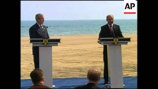 Joint news conference by Presidents Bush and Basescu [upl. by Rudich]