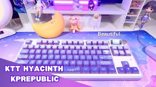 Beautiful Lotus Purple Pudding Keycaps Typing Test deskaesthetic ajazzak870 puddingkeycaps [upl. by Nyvets]