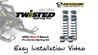 Hygear  Twisted Spring Kit Installation SkiDoo HPG Plus R Shock [upl. by Gus]