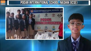 Podar Volunteer Program Community Outreach Initiative  PIS Nashik ICSE [upl. by Tingey]