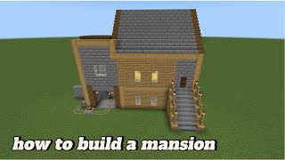 How to build a mansion in minecraft [upl. by Eleinad]