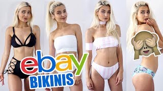 TRYING ON BIKINIS I BOUGHT ON EBAY UNDER 10 FAIL [upl. by Ecnatsnoc843]