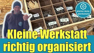 kleine Werkstätten richtig organisiert ⎮Schubladen einrichten ⎜kleine holzwerkstatt [upl. by Anoirb]