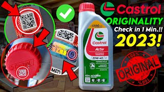 How to Check Castrol Engine Oil Original ✅ • Castrol Engine Oil Original or Duplicate Check Process [upl. by Issirk]