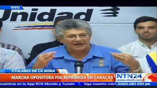 Oposición reitera que marchará quottodas las veces que quieraquot hasta el CNE para pedir revocatorio [upl. by Tilney]