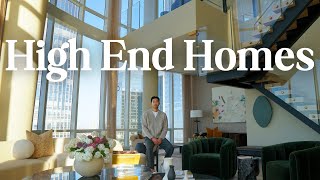 High End Homes  Touring a Double Height 22000000 Glass Penthouse at Hudson Yards [upl. by Jerold]