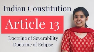 Article 13 of Indian Constitution  With Important Case Laws  Indian Polity [upl. by Blus221]