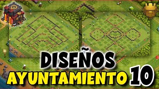 3 DISEÑOS De ALDEA  Ayuntamiento 10  TH10  Farming Base  Clash Of Clans  LINK✅ [upl. by Desireah]