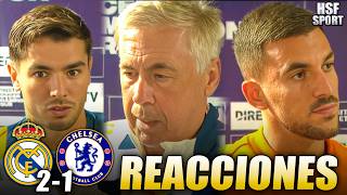 REACCIONES post partido BRAHIM DÍAZ ANCELOTTI Y DANI CEBALLOS Real Madrid 2 Chelsea 1 [upl. by Nivak]