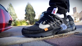 OffWhite x Air Presto Black review on foot [upl. by Gerstein297]