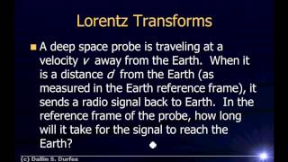 Physics123 Example Problems  Lorentz Transformations [upl. by Steve]