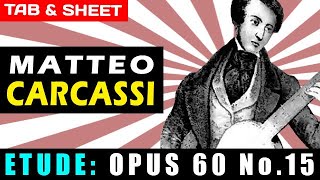 TABSheet Opus 60 No 15 by Matteo Carcassi PDF  Guitar Pro  MIDI [upl. by Miller]