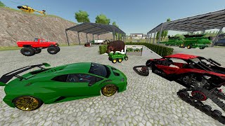 Millionaire Farmer Has Secret Tunnels and Lamborghinis  Farming Simulator 22 [upl. by Nylssej397]