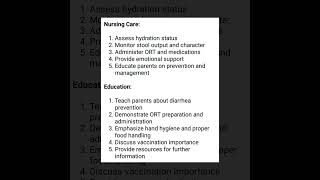 diarrhoea in children paediatric nursing  BSC nursing [upl. by Leirza719]