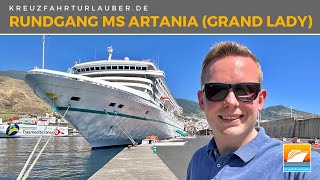 Die Highlights der MS Artania im Rundgang  Die quotGrand Ladyquot von Verrückt nach Meer  Phoenix Reisen [upl. by Nellac]