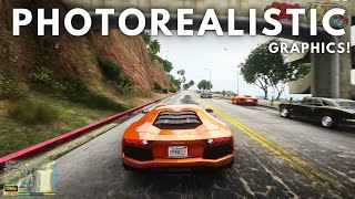 GTA 5  POV Photorealistic Graphics Mod with Real Los Angeles Traffic Maxed Out On RX 6400 [upl. by Auqemahs]