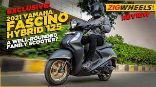 EXCLUSIVE 2021 Yamaha Fascino 125 Hybrid Road Test Review  Better Than Ever Before  ZigWheels [upl. by Llerej]