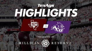 Highlights Texas AampM 38 Abilene Christian 10 [upl. by Hasheem]