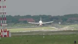 Airbus A320 Sharklets Vueling ECLVT landing Hamburg Airport [upl. by Atok]