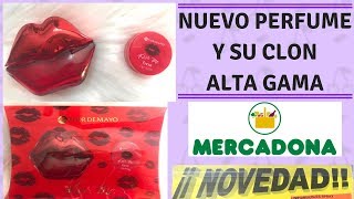 NUEVO PERFUME MERCADONA FLOR DE MAYO LABIOS KISS ME Y SU CLON CARO [upl. by Enattirb250]