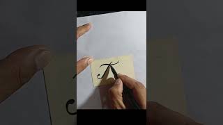 How to draw F writing type capital and small ansari art learn example [upl. by Abibah635]