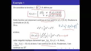 Fonctions de deux variables partie 1 Limites Continuité et différentiabilité [upl. by Dido]