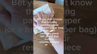 Quick Refinishing Tip  Packing Paper vintagereseller midcenturymodernfurniture refinishing diy [upl. by Ahtnamas]